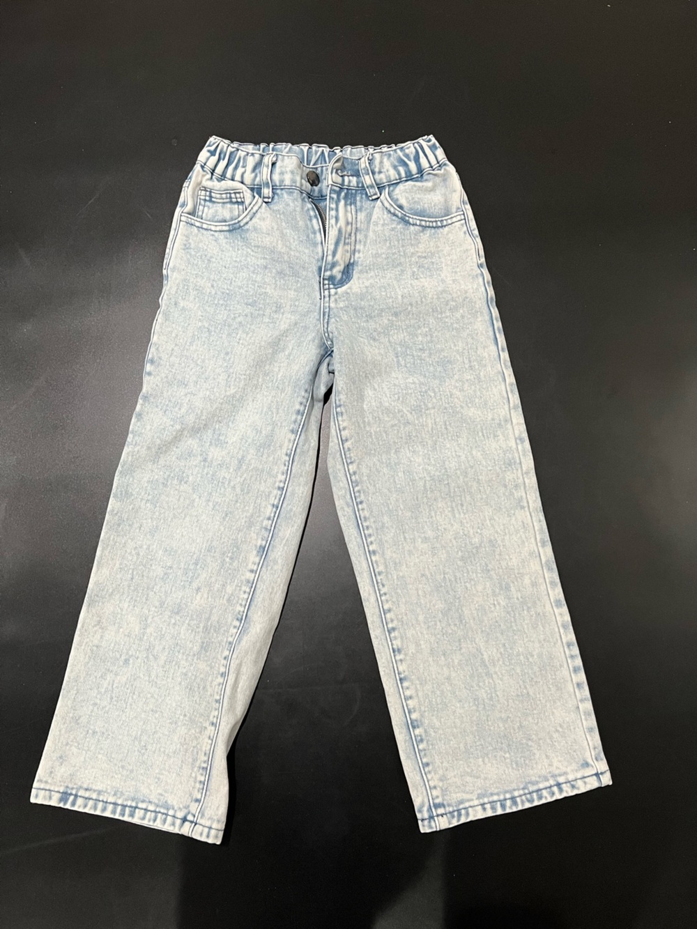 Classic Light Blue Kids Denim Jeans with Elastic Waist